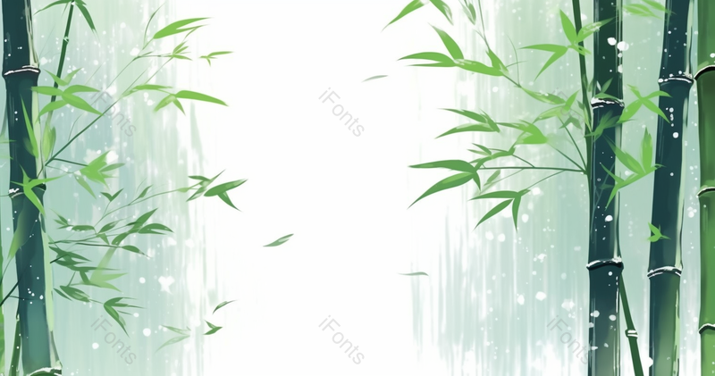 下着小雨的竹林,插画/手绘图,插画/手绘图库,插画/手绘图下载,插画/手绘